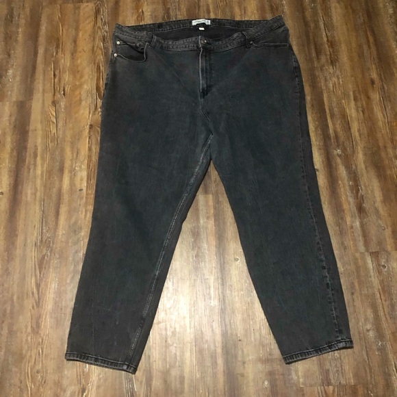 Abercrombie & Fitch The Mom High Rise Jeans Women's 22L/36 Black Curve Love - Picture 1 of 4